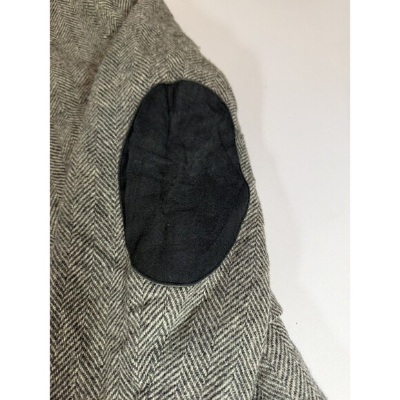 Vintage Haggar Imperial Herringbone Wool Blazer Elbow Patches USA - Picture 7 of 16